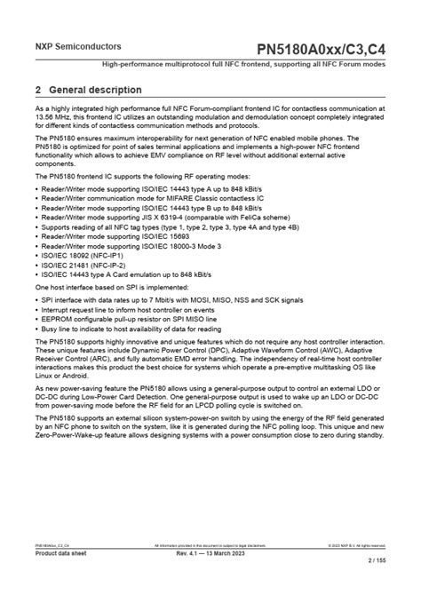 pn5180 data sheet